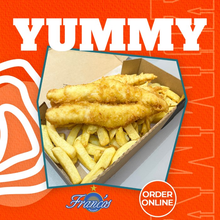 Francos Takeaway Newmains fish and chips