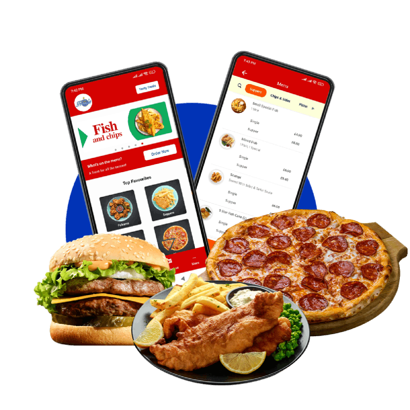 Francos Takeaway Newmains  App Mockup